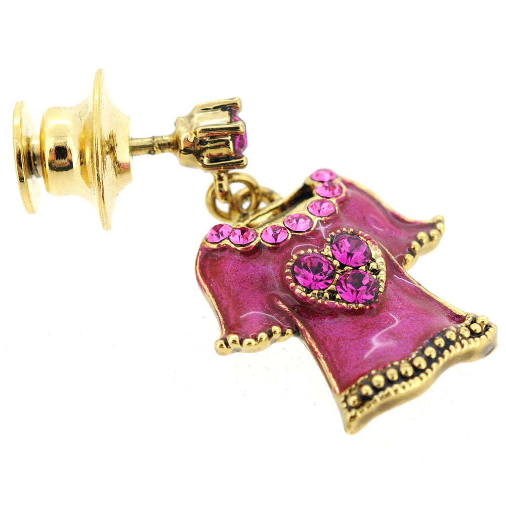 Pink Tank Top Swarovski Crystal Tack Pin