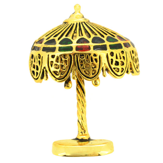 Vintage Style Golden Table Lamp Brooch Pin