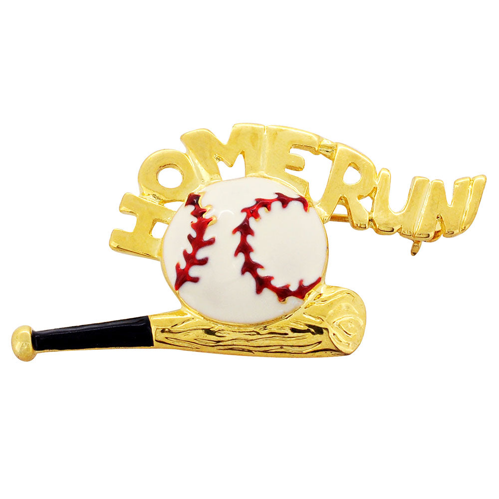 Enamel Home Run Baseball Pin