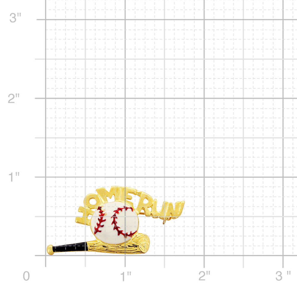 Enamel Home Run Baseball Pin