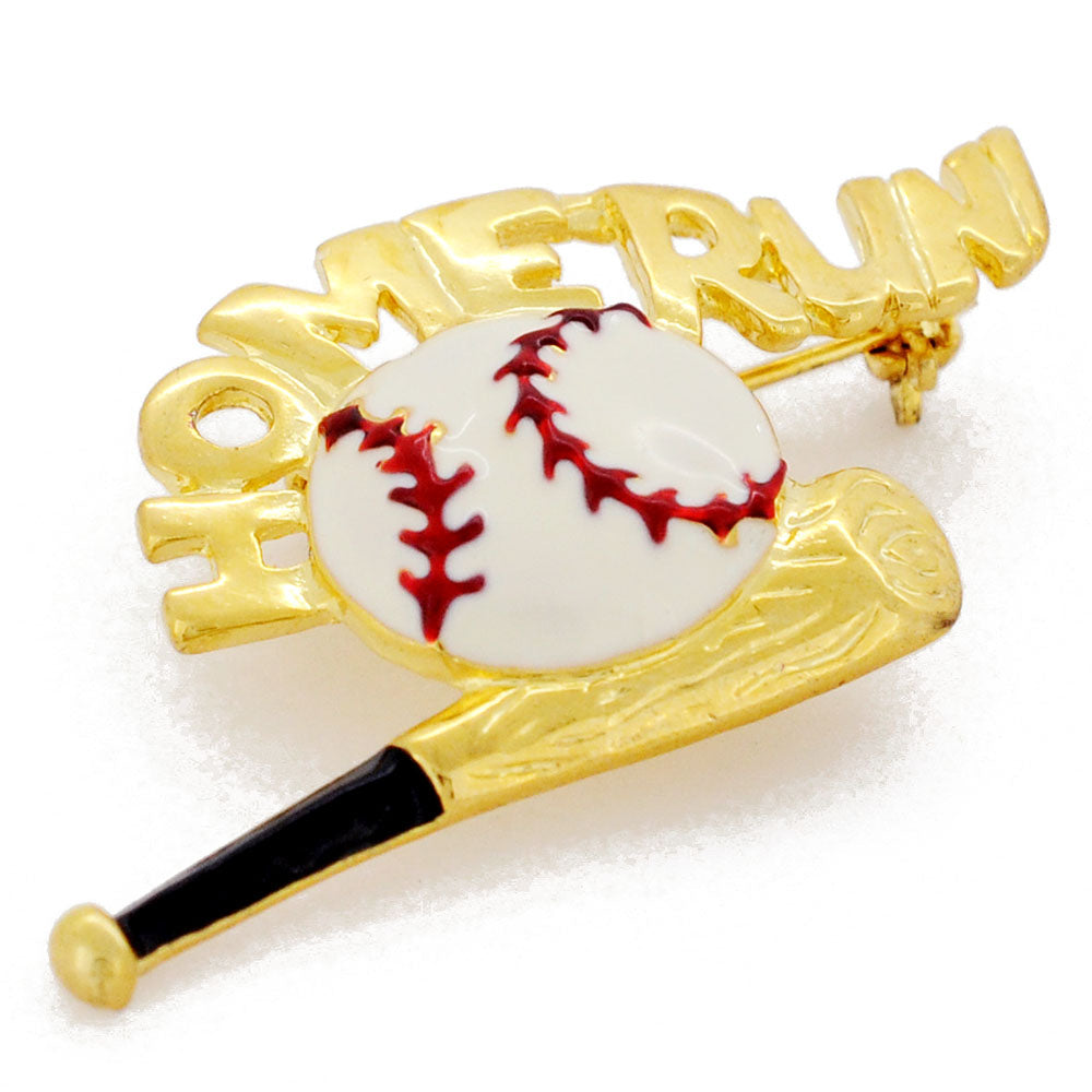 Enamel Home Run Baseball Pin
