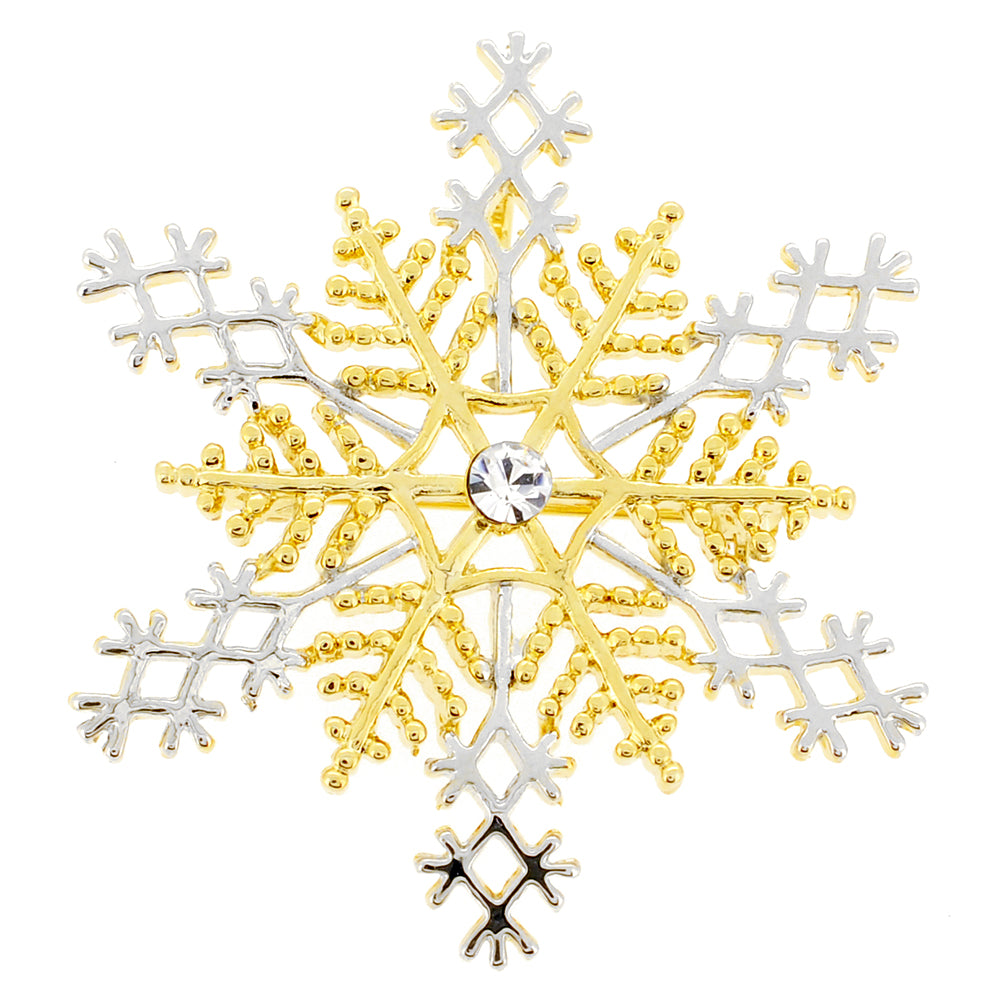 Christmas Snowflake Swarovski Crystal Pin Brooch And Pendant