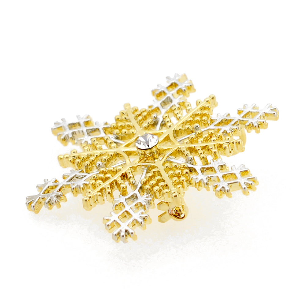 Christmas Snowflake Swarovski Crystal Pin Brooch And Pendant