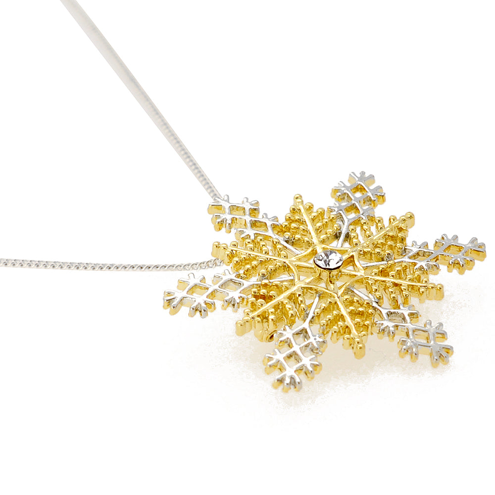 Christmas Snowflake Swarovski Crystal Pin Brooch And Pendant