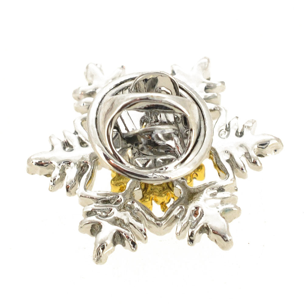 Crystal Christmas Snowflake lapel Pin
