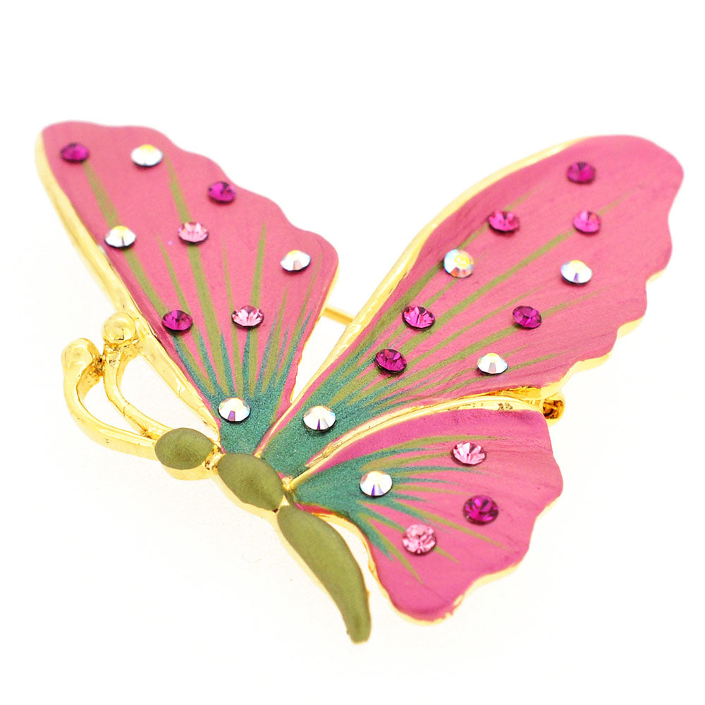 Pink Butterfly Pin Brooch And Pendant