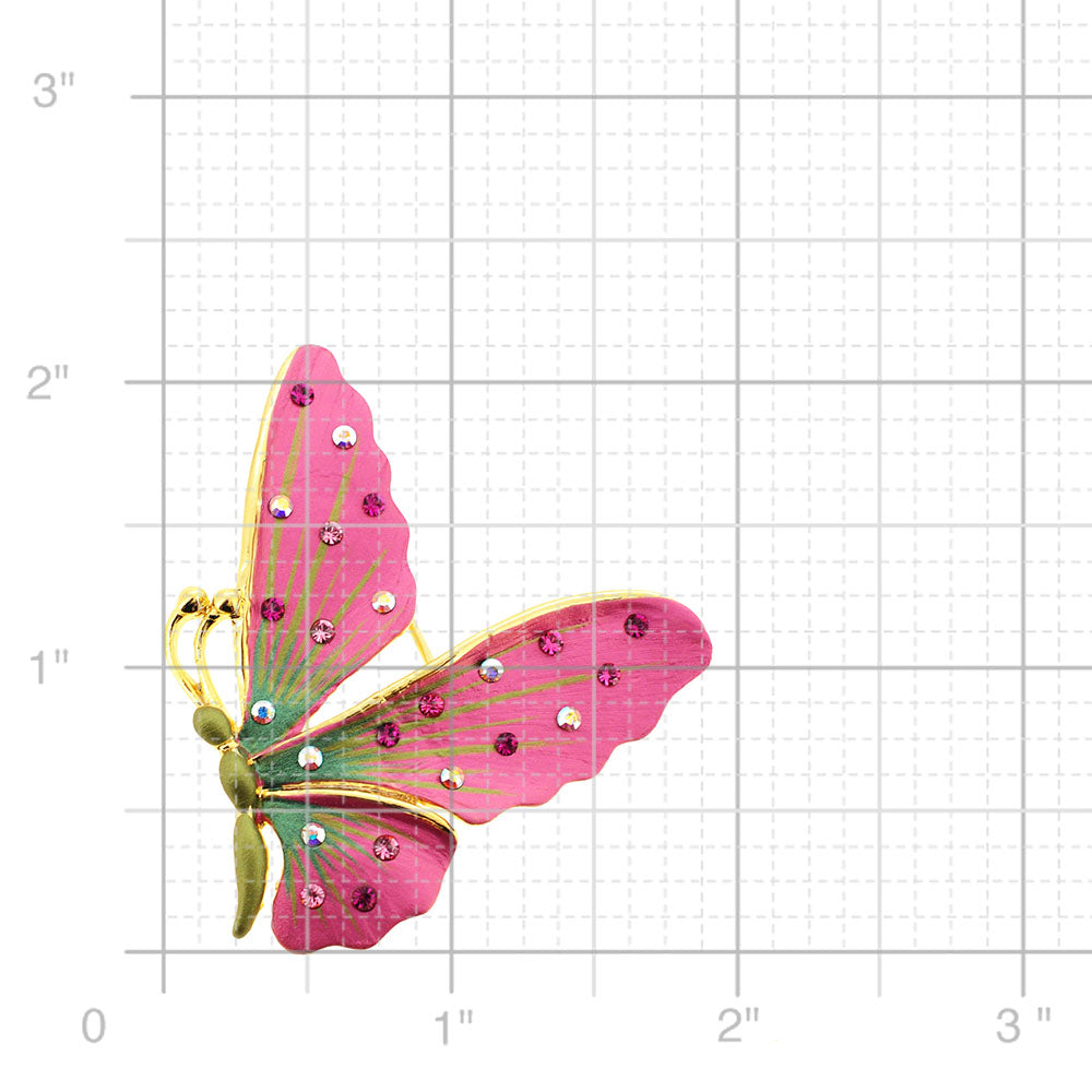 Pink Butterfly Pin Brooch And Pendant