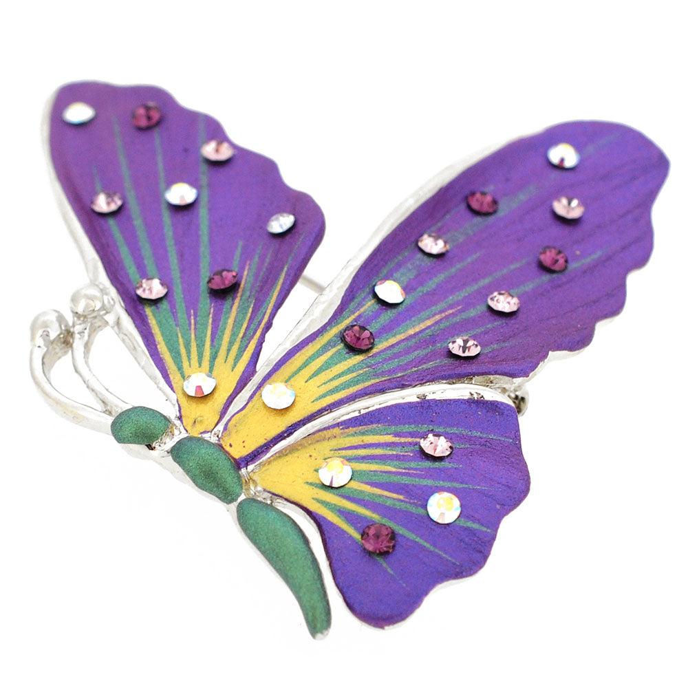 Purple Butterfly Pin Brooch And Pendant