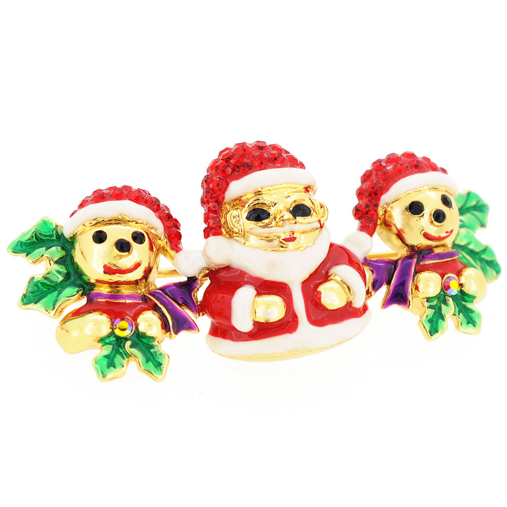 Christmas Santa Christmas Bear Pin Brooch