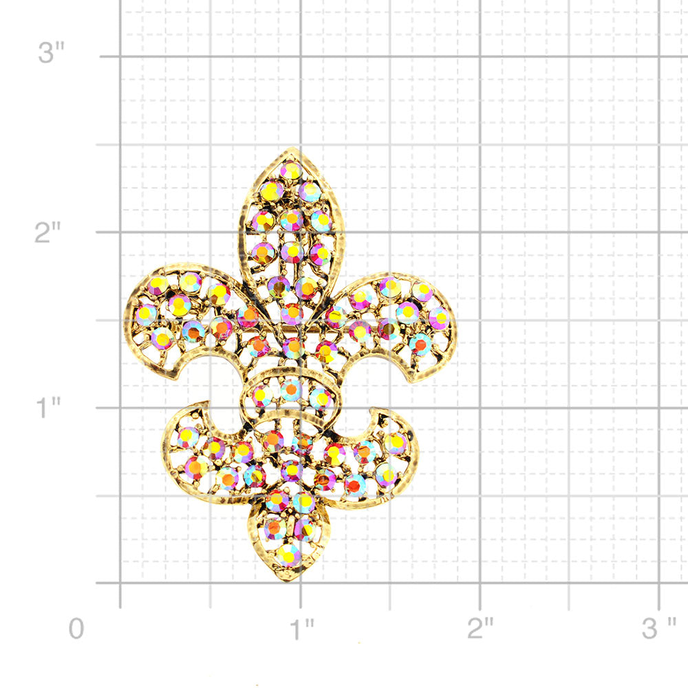 Golden Fleur-De-Lis Brooch And Pendant