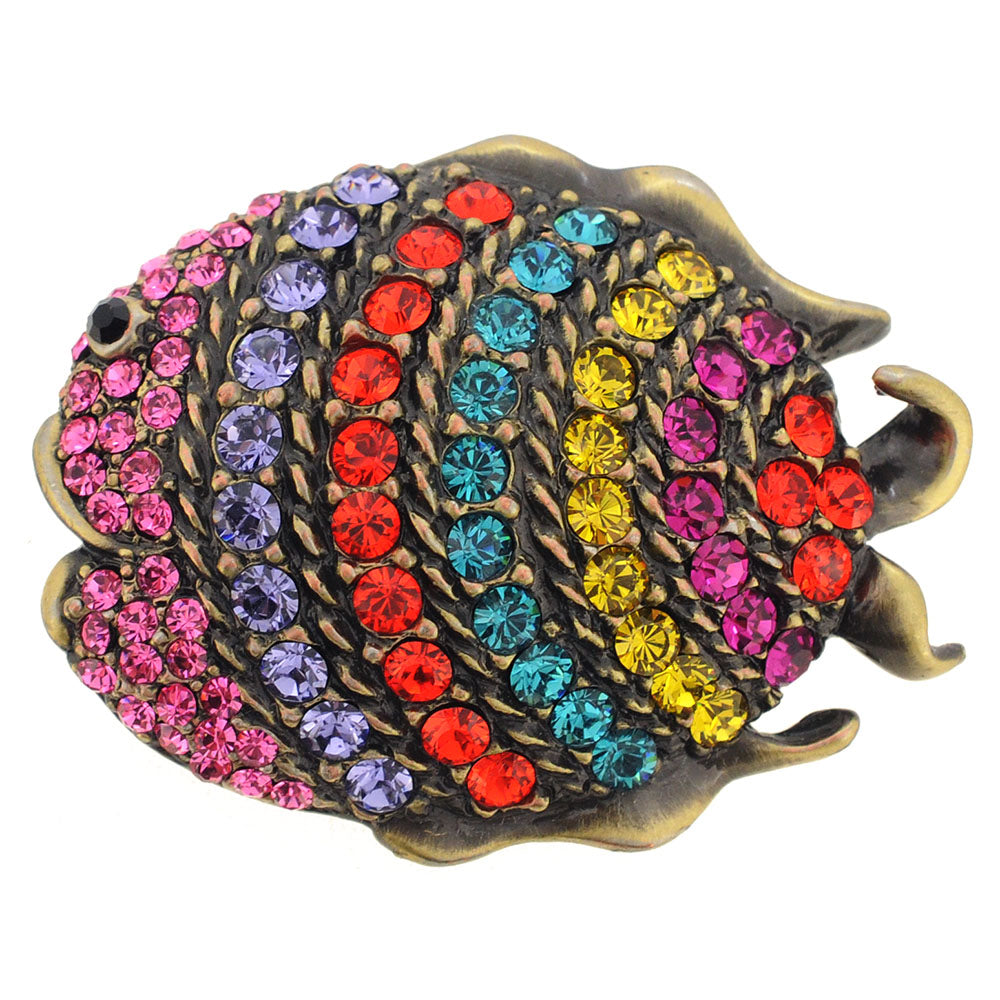 Multicolor Angle Fish Pin Brooch