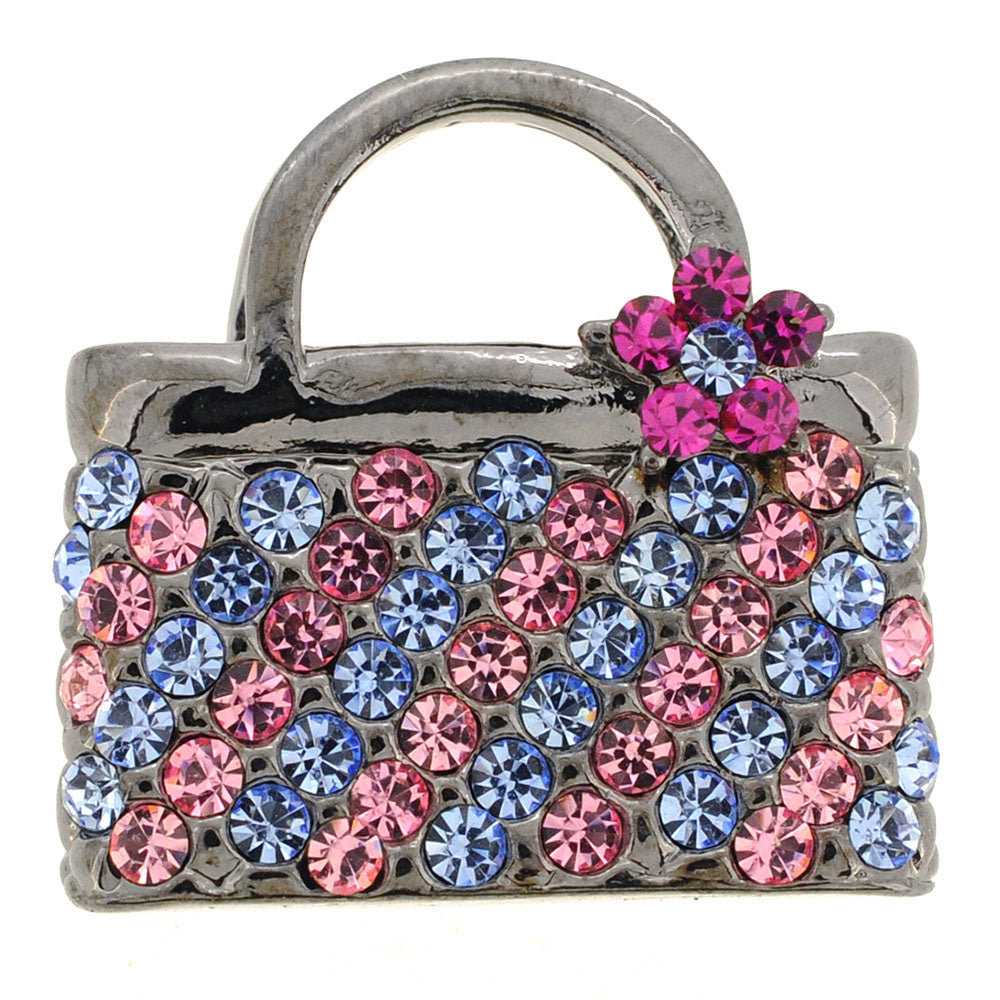 Lady Handbag Swarovski Crystal Pin Brooch