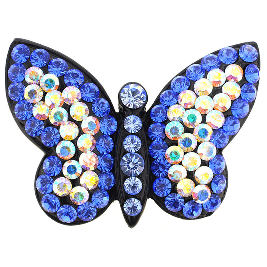 Sapphire Blue Butterfly Pin Brooch