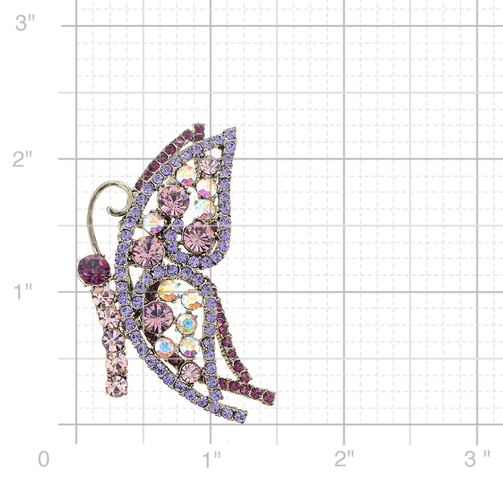 Purple Butterfly Pin Brooch
