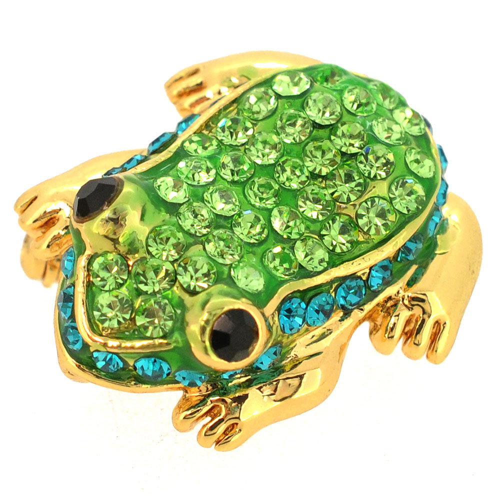 Green Frog Brooch Pin And Pendant