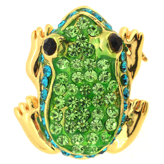 Green Frog Brooch Pin And Pendant