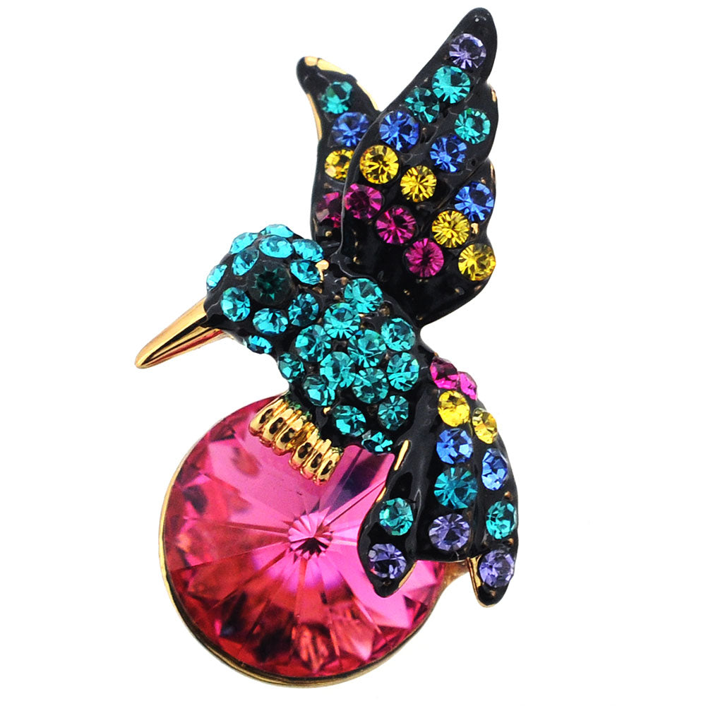 Multicolor Hummingbird Lapel Pin