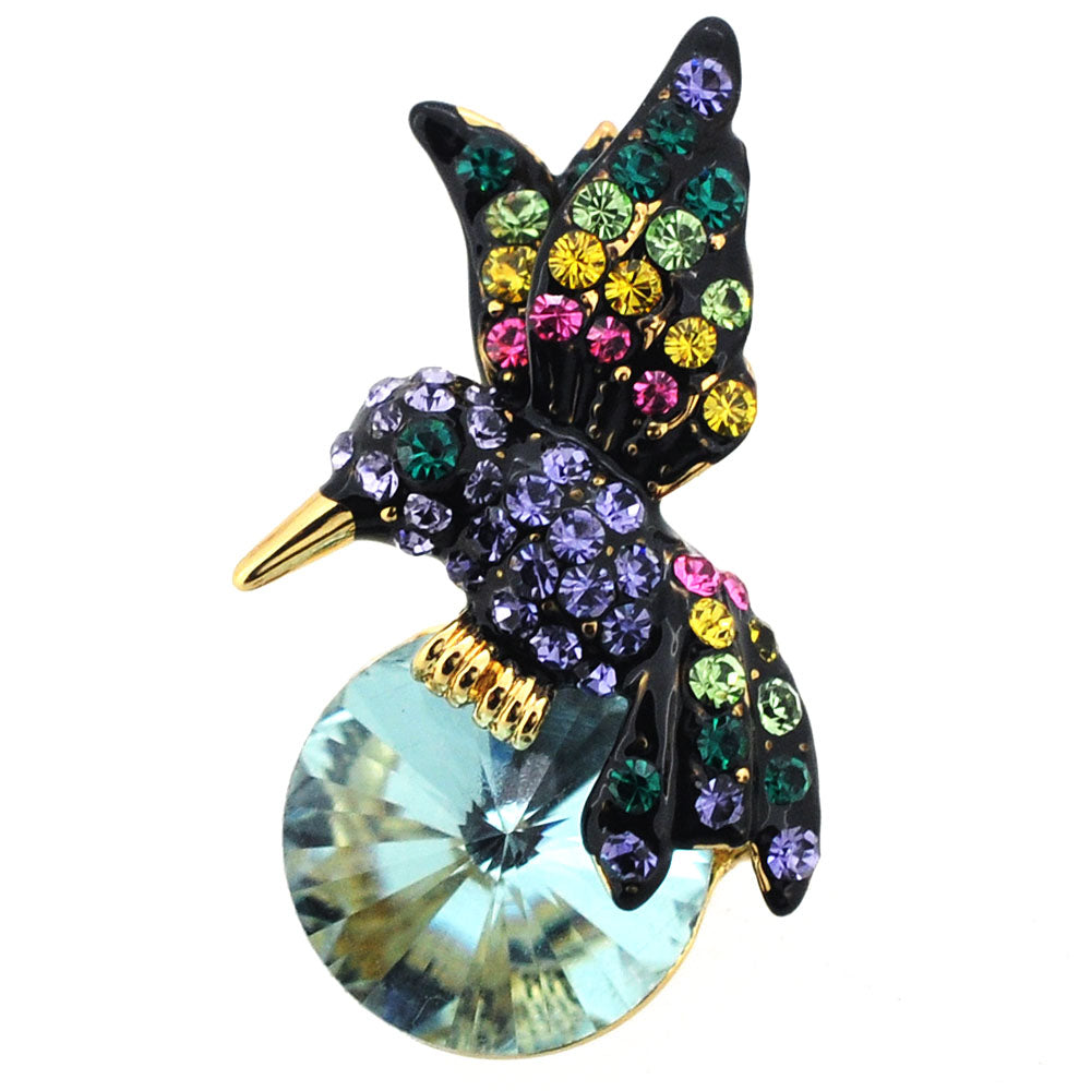 Multicolor Hummingbird Lapel Pin