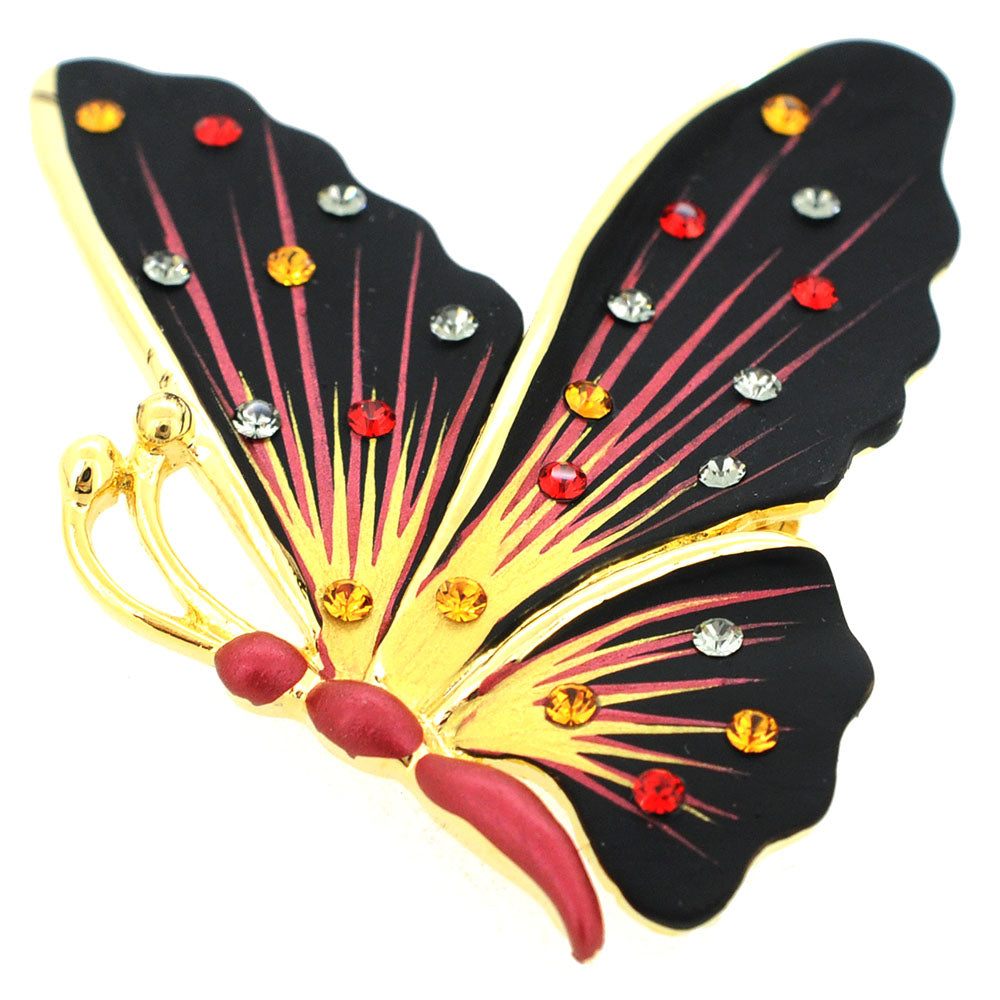 Black Butterfly Pin Brooch And Pendant