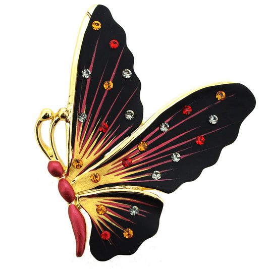 Black Butterfly Pin Brooch And Pendant