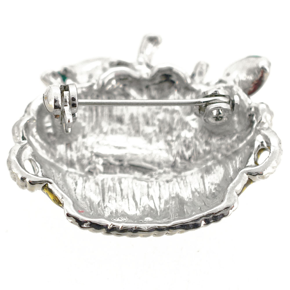 Apple Basket Pin Brooch