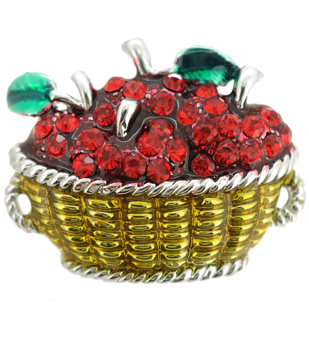 Apple Basket Pin Brooch