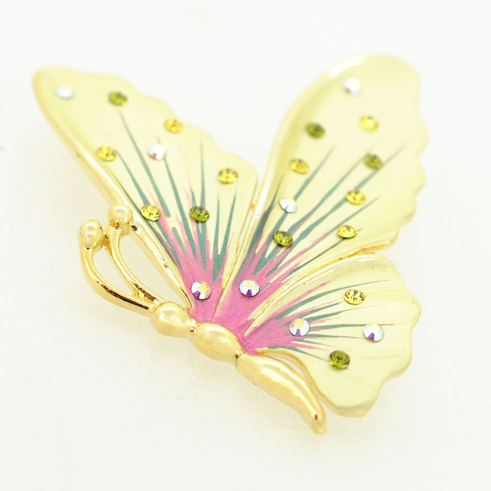 Yellow Butterfly Pin Brooch And Pendant