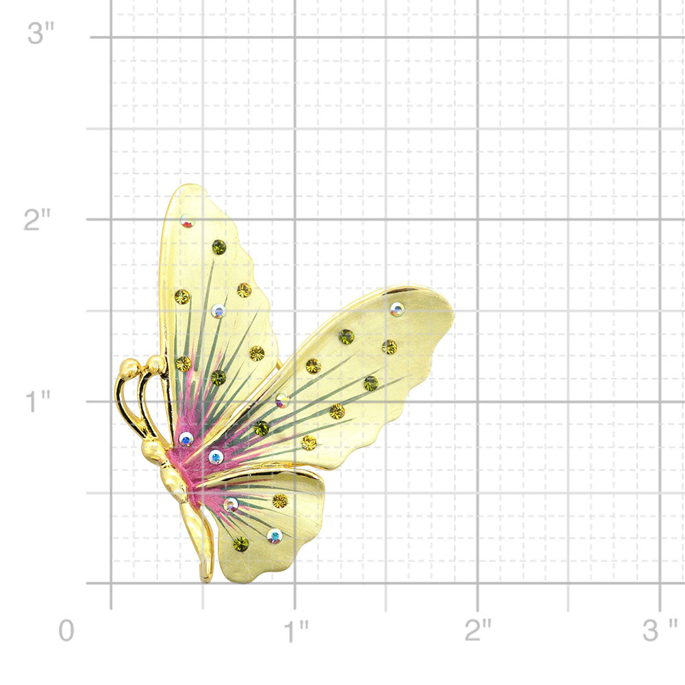 Yellow Butterfly Pin Brooch And Pendant