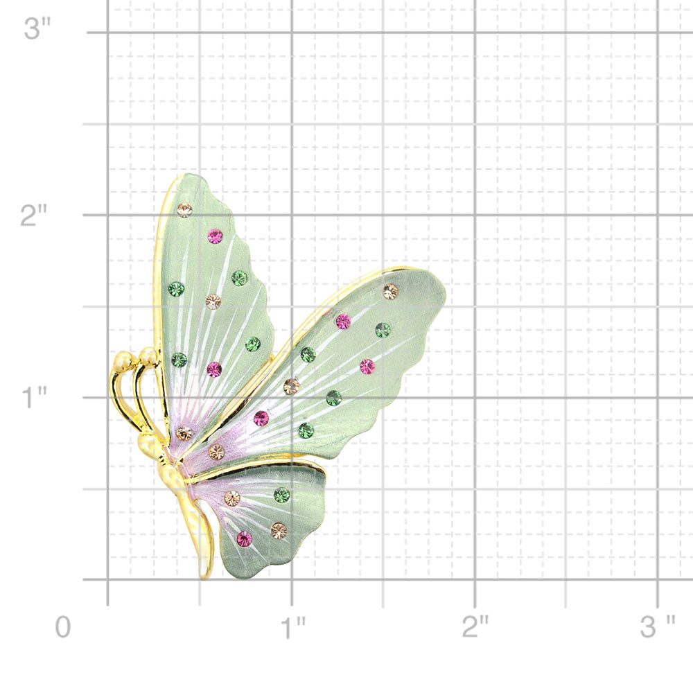 Green Butterfly Pin Brooch And Pendant