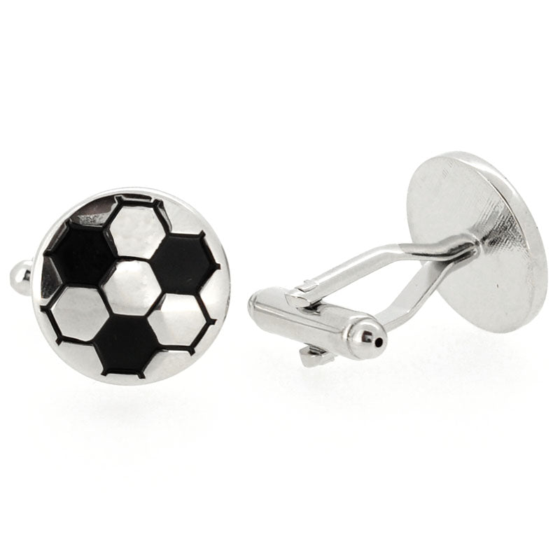 Black and White Soccer Football Cufflinks