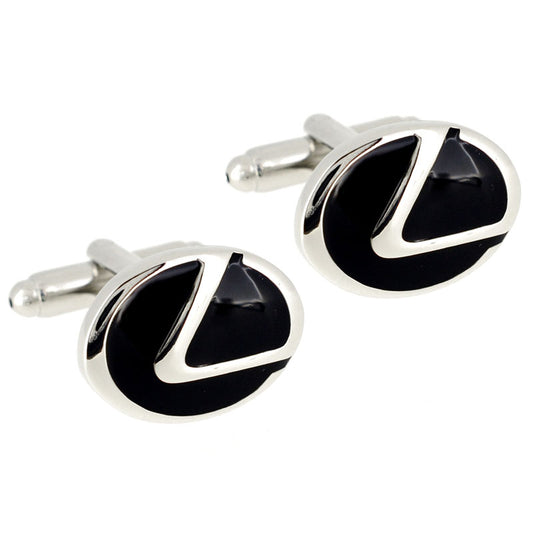Black LEXUS Logo Automotive Car Cufflinks