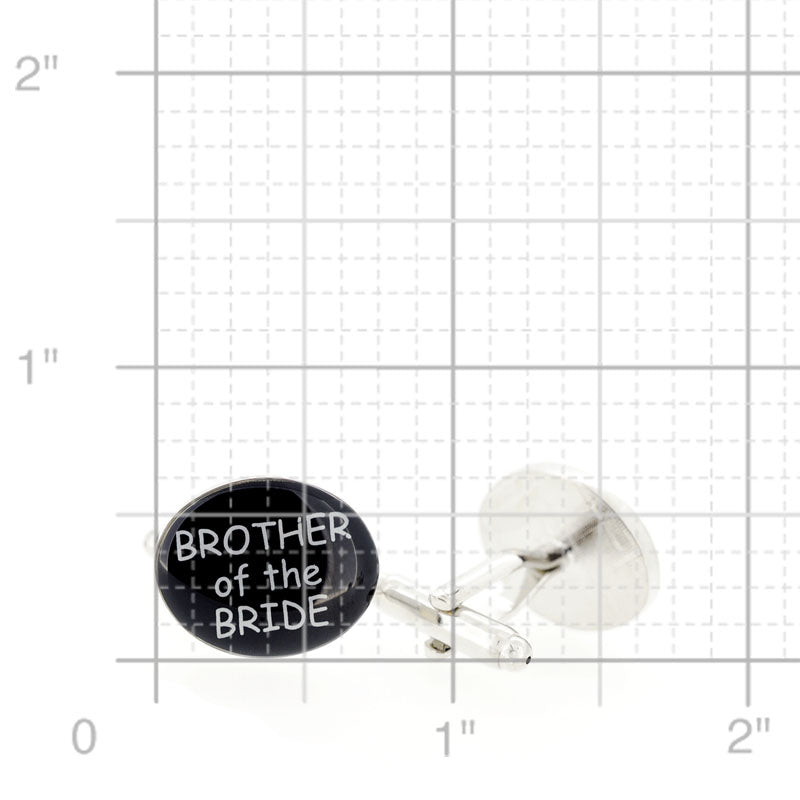 Brother Of The Bride Silver And Black Wedding Cufflinks