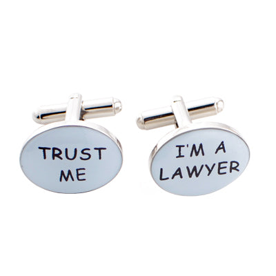 Silver Trust me Im a Lawyer Cufflinks