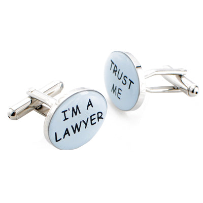 Silver Trust me Im a Lawyer Cufflinks