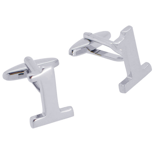 Number 1 Cufflinks One Silver Cuff-links (Mix and Match any Initials & Number)