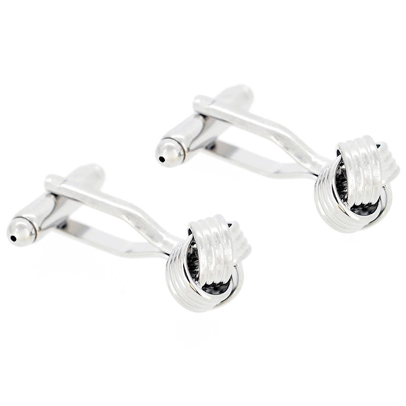Silver Antiqued Knot Cufflinks