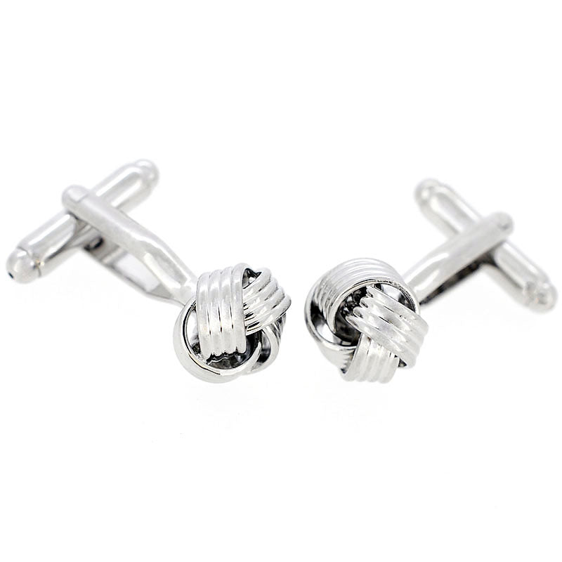 Silver Antiqued Knot Cufflinks