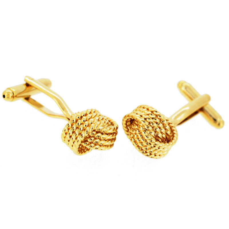 Golden Twist Knot Cufflinks