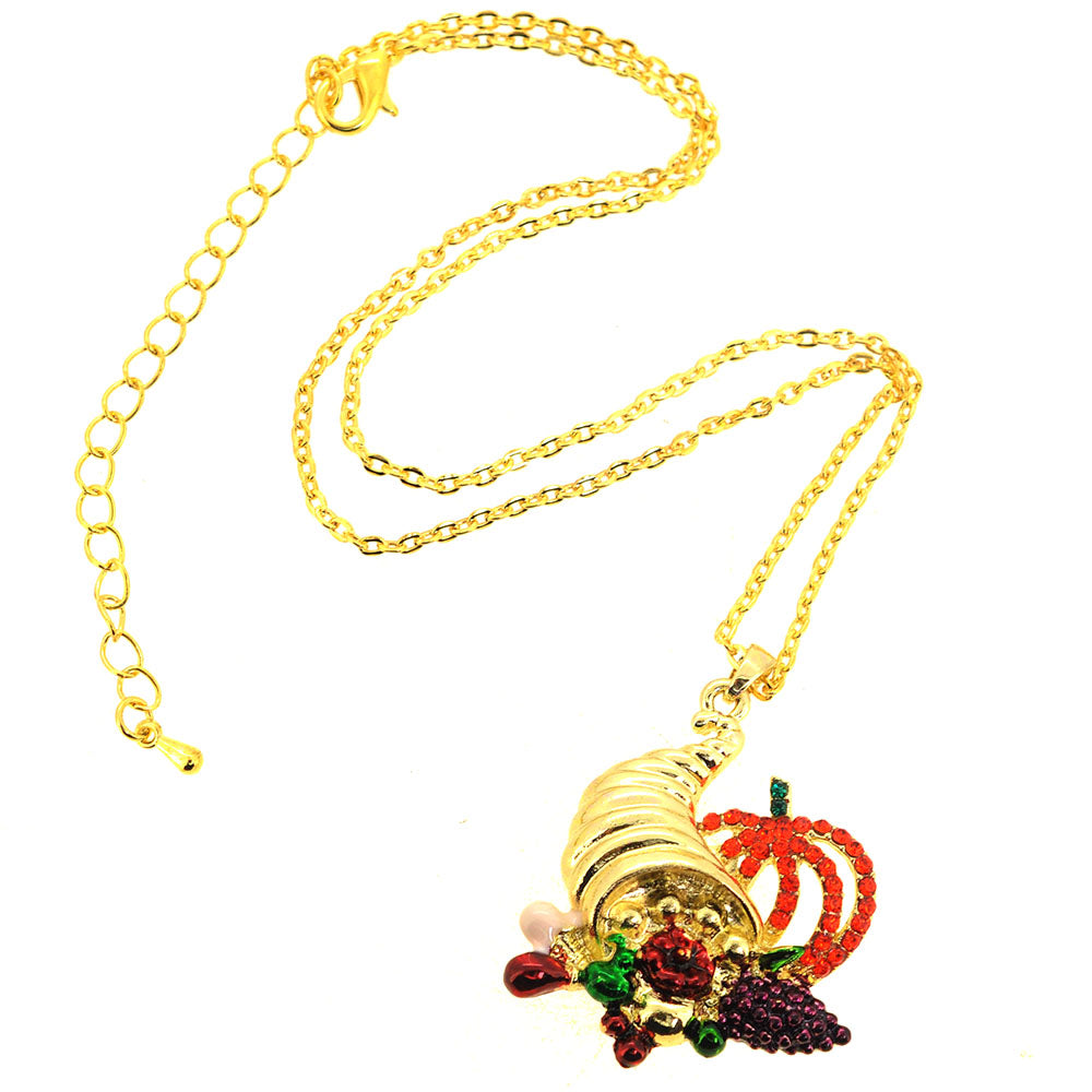Golden Cornucopia Pendant