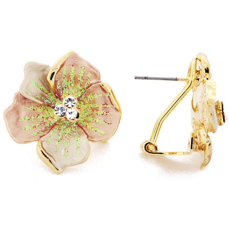 Topaz Flower Swarovski Crystal Earrings