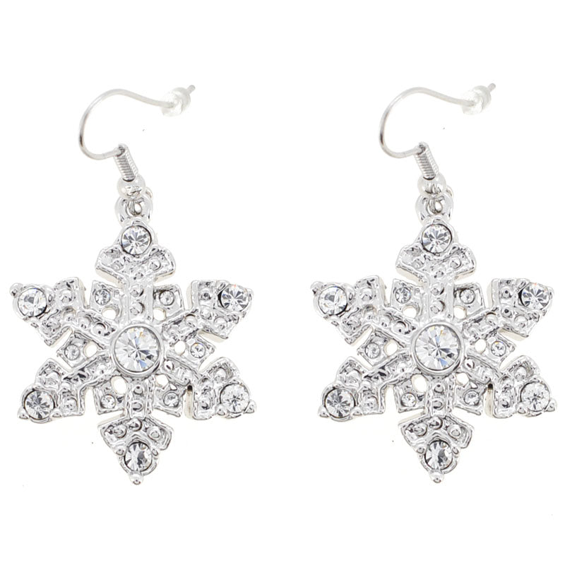 Snow Flake Swarovski Crystal Christmas Earring