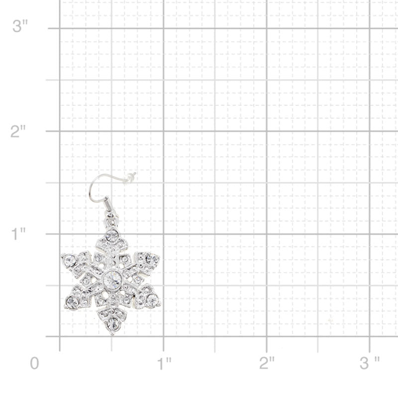 Snow Flake Swarovski Crystal Christmas Earring