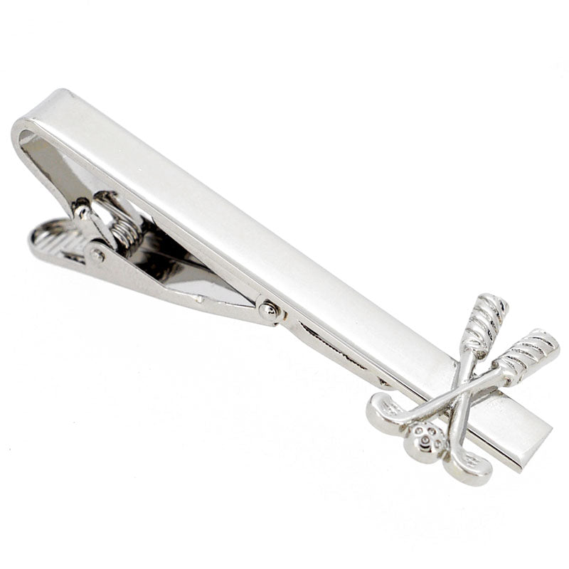 Golf Clubs And Golf Ball Tie Clip