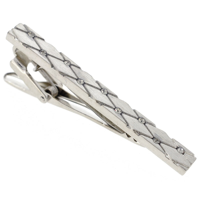Crystal Quilted Tie Clip