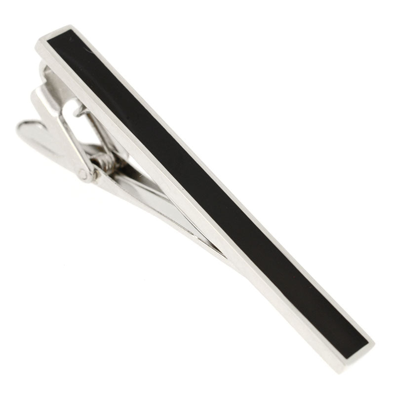 Black Enamel Tie Clip