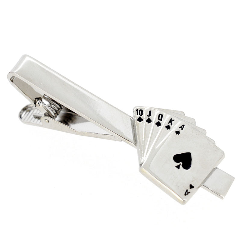 Royal Flush Poker Hand Tie Clip