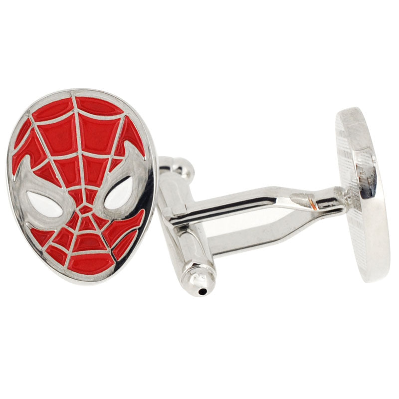 Red Spider-man Superhero Cufflinks And Tie Clip Set