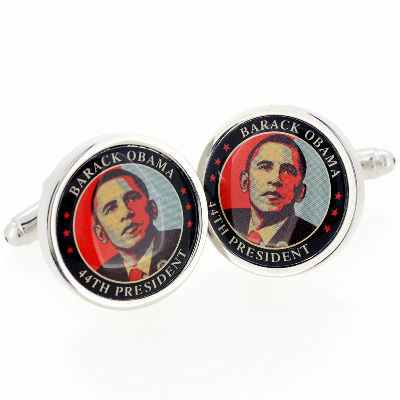 Barack Obama President Cufflinks And Tie Clip Set